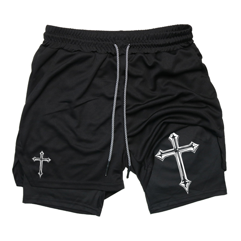 Cross Print 2-in-1 Workout Run - Crossfit Fitness Gear review and price