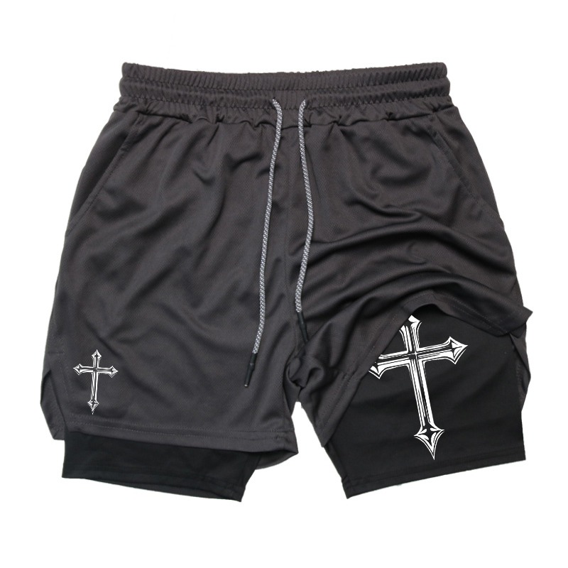 Cross Print 2-in-1 Workout Run - Crossfit Fitness Gear review and price