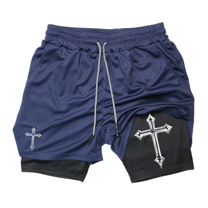 Cross Print 2-in-1 Workout Run - Crossfit Fitness Gear review and price