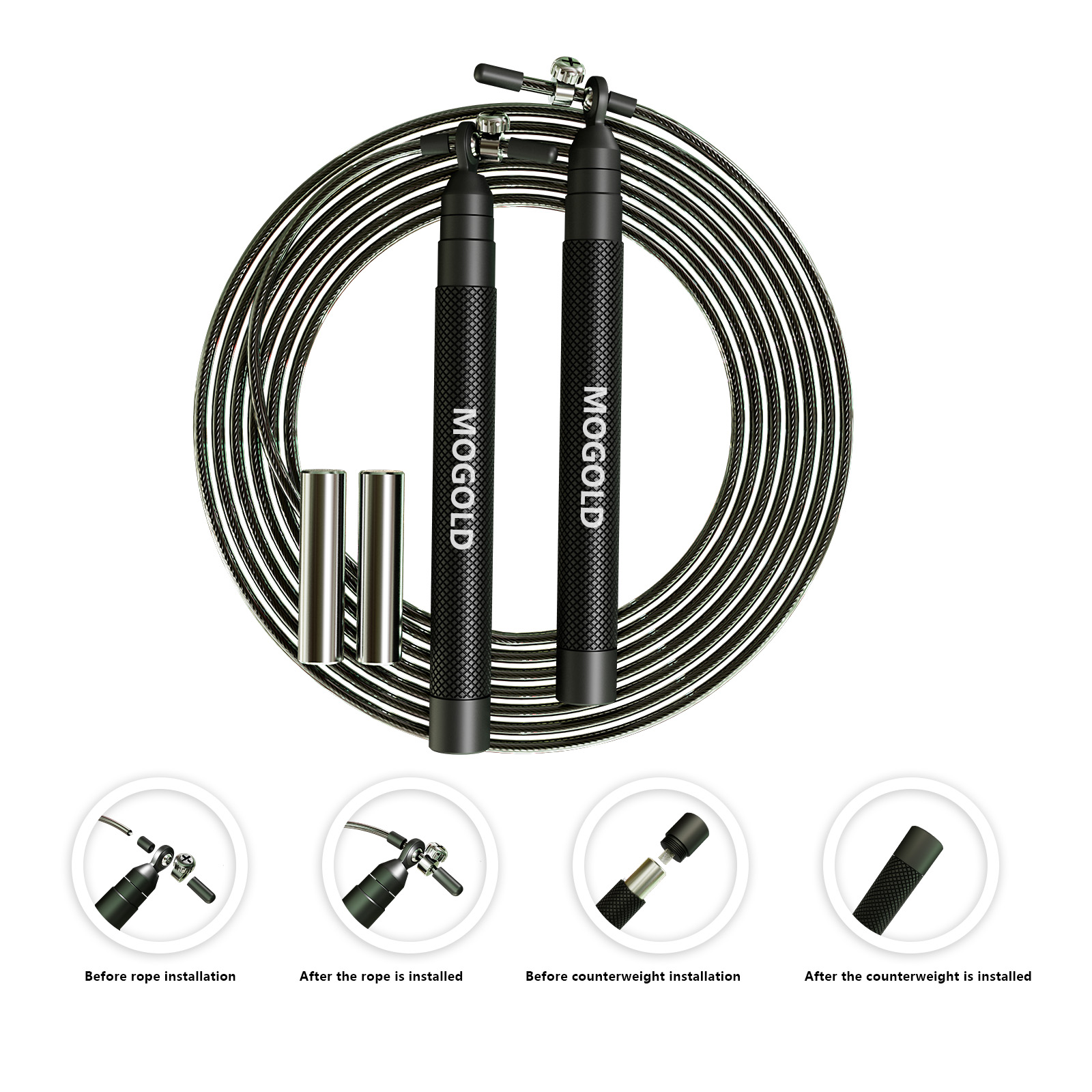 Crossfit Weighted jump rope gy - Crossfit No Equipment review and price