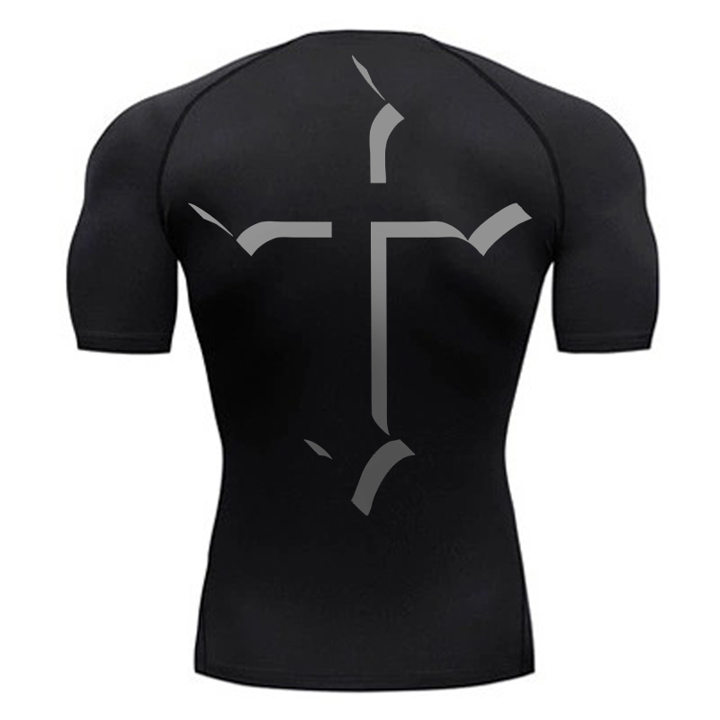 Cross Print Compression Shirt  - Crossfit Gym review and price
