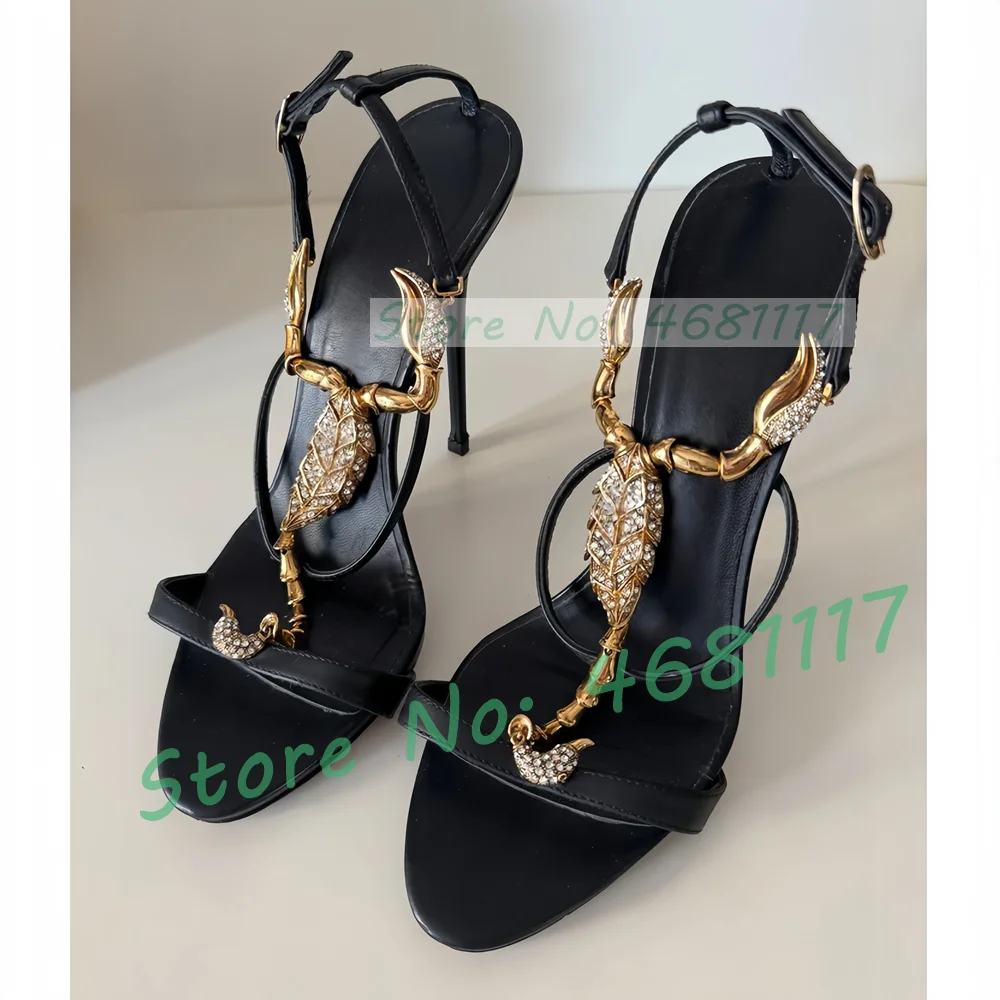 Black Leather Sandals With Gol - Crossfit Lady review and price