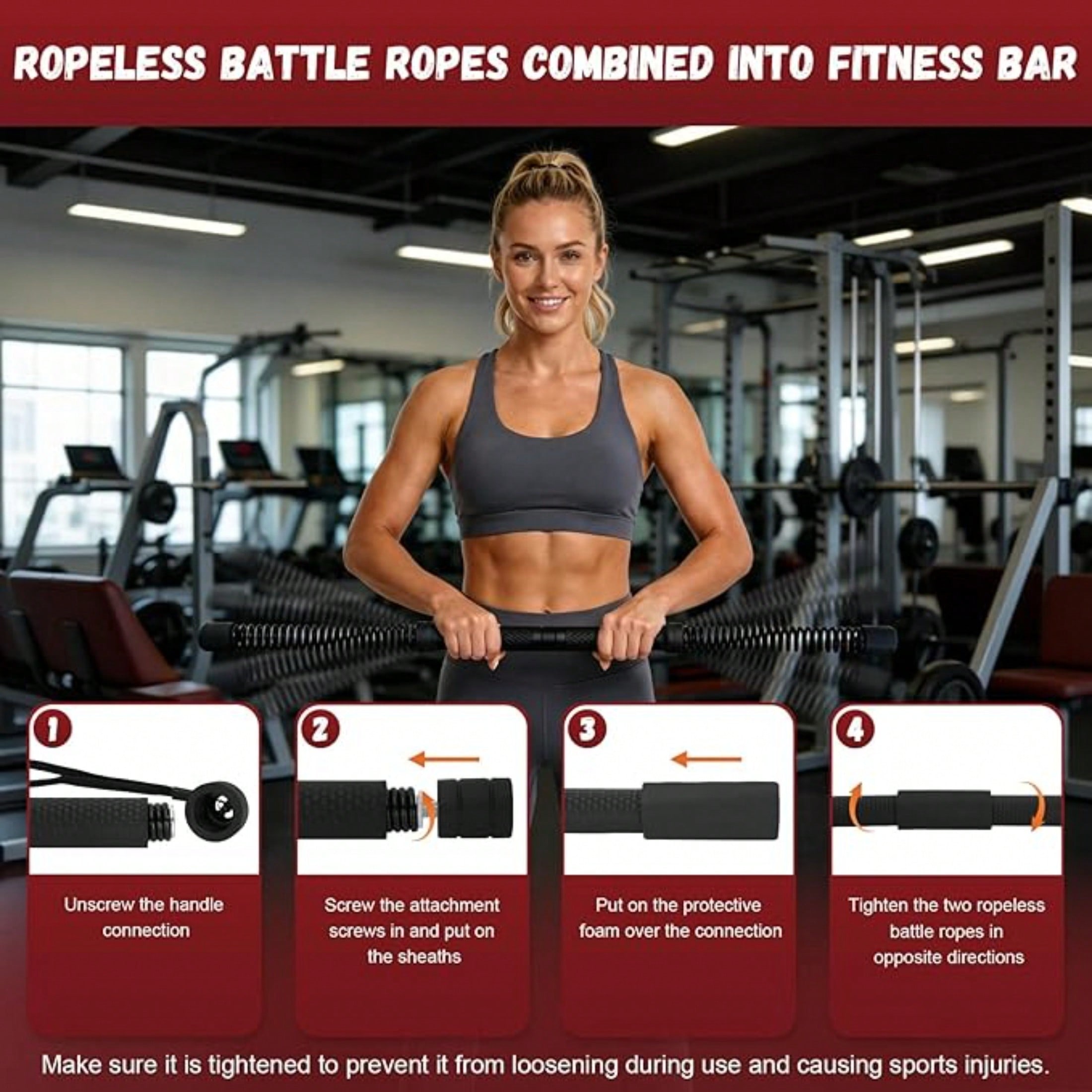 2-in-1 Upgraded Cordless Battl - Crossfit Gym review and price